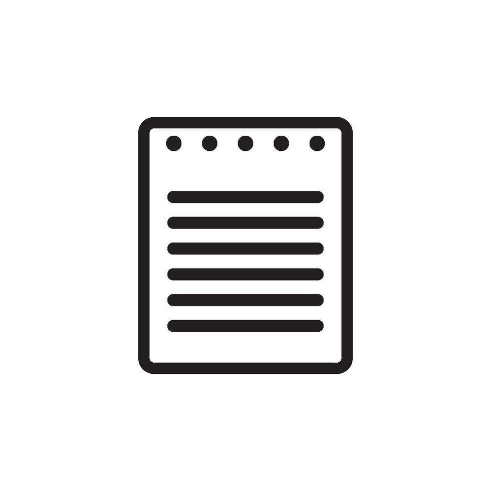 notepad icon vector