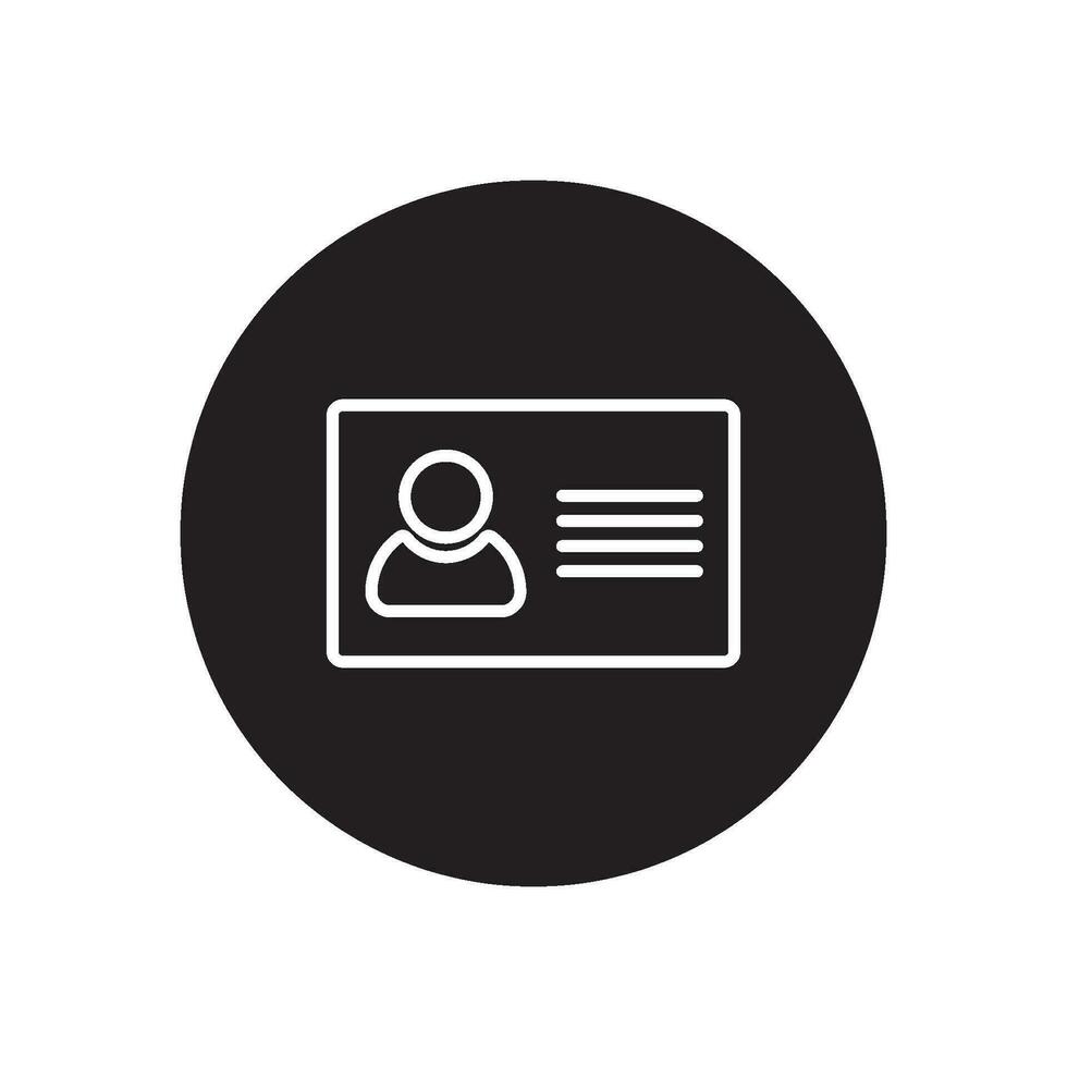 ID card icon vector