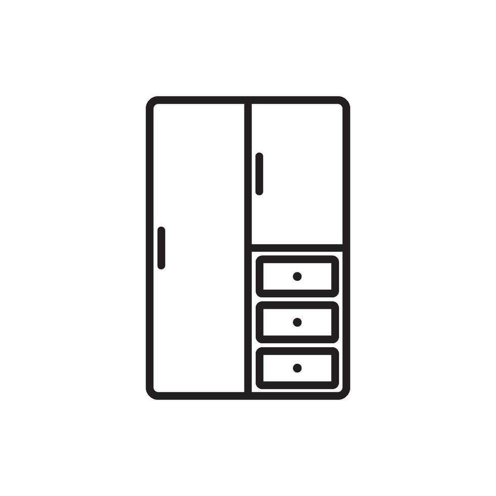 cupboard icon vector