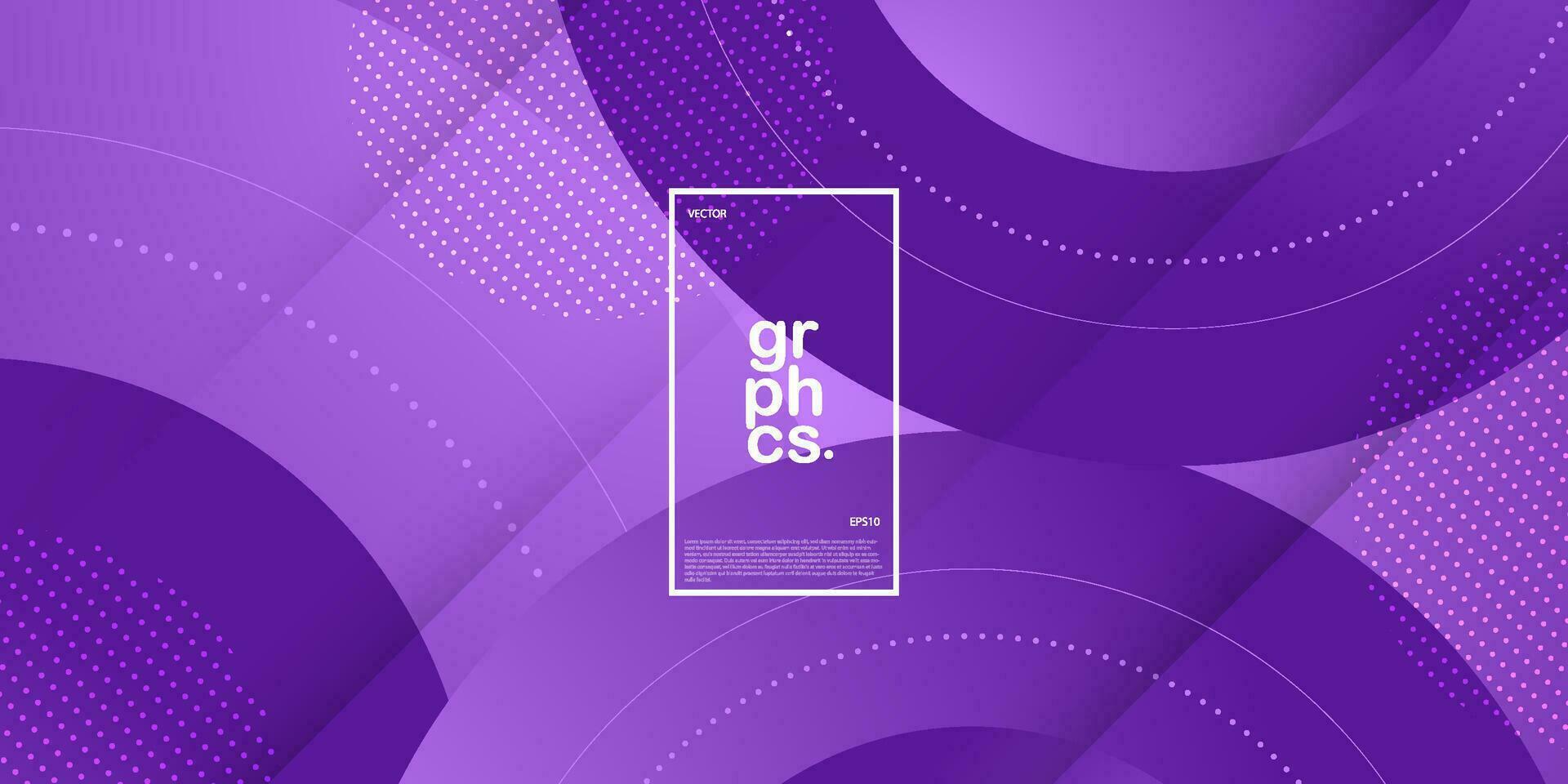 Abstract dark colorful purple gradient illustration geometric background with 3d look circle purple and simple pattern. Dynamic design and luxury.Eps10 vector