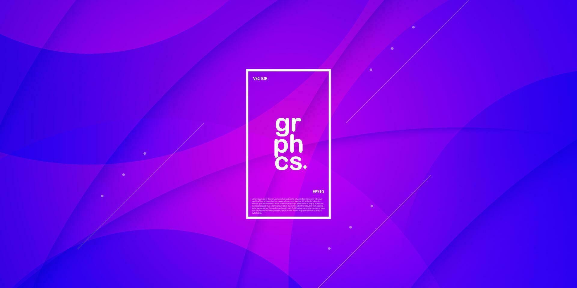 Dark purple gradient illustration dynamic background with 3d simple pattern. Cool design and luxury. Eps10 vector