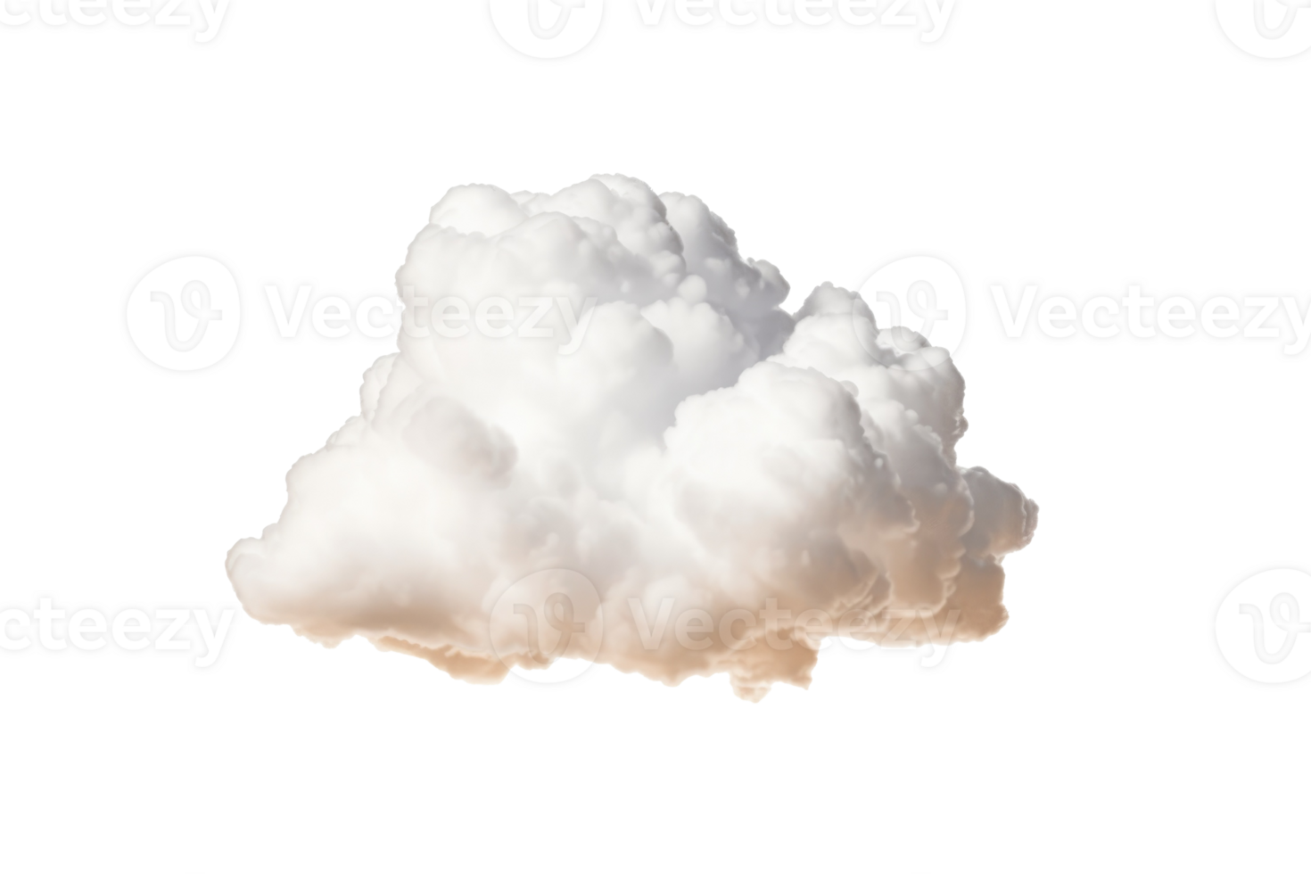 moln isolerat på vit bakgrund. generativ ai png