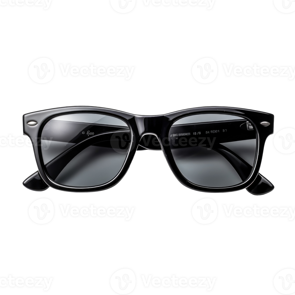Black sunglasses isolated on transparent white background. png