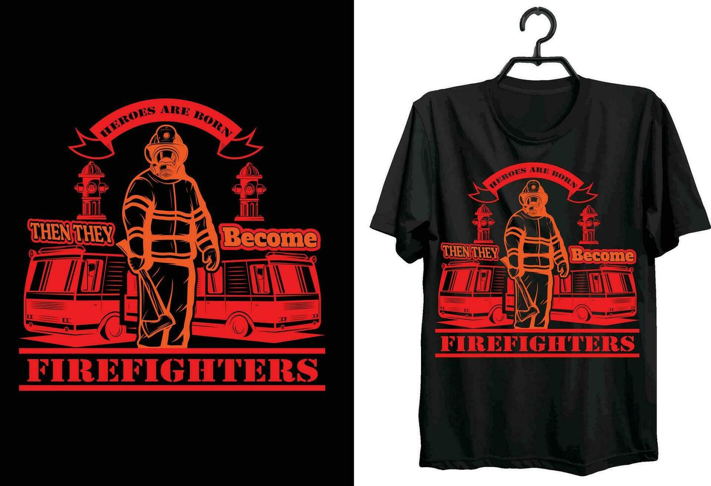 Firefighter T-shirt Design. Typography, Custom, Vector t-shirt design. World Firefighter t-shirt design