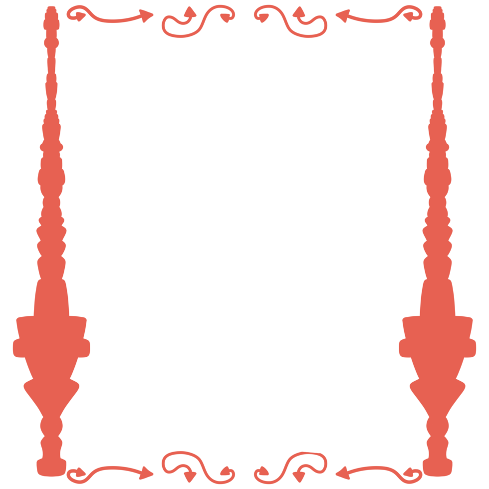 Aesthetic frame line png