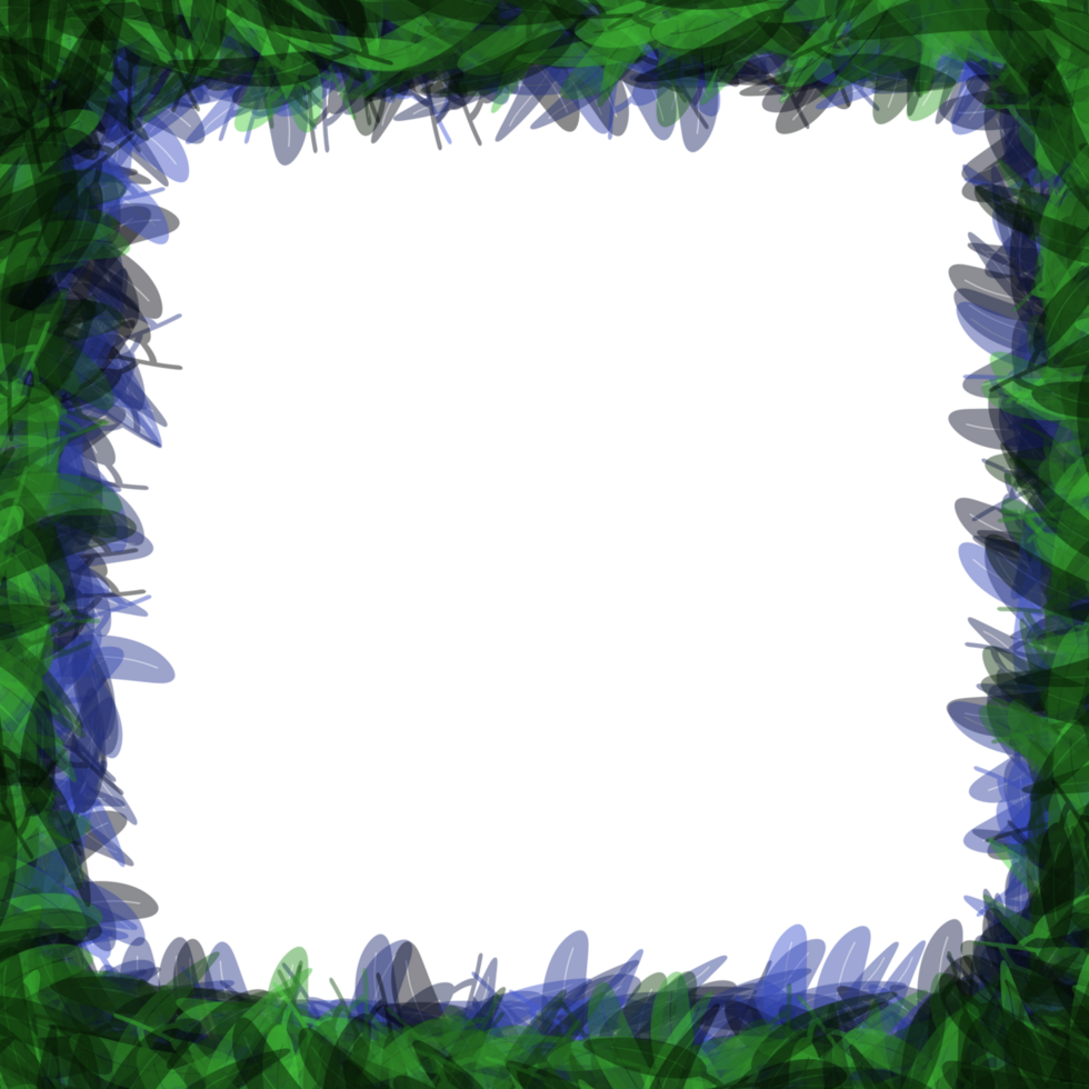 Leaf frame green aesthetic png