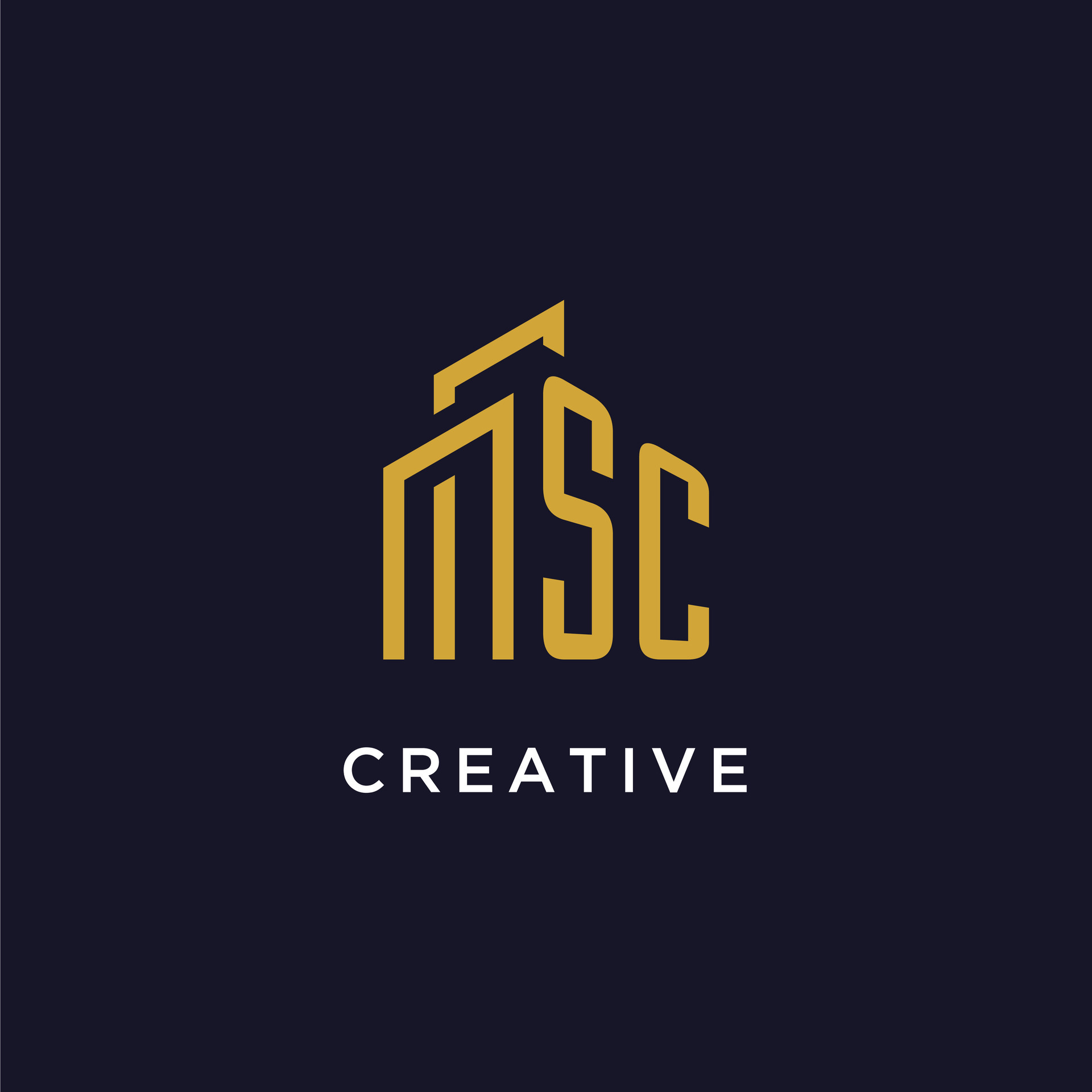 SC initial monogram with building logo design 27135866 Vector Art at