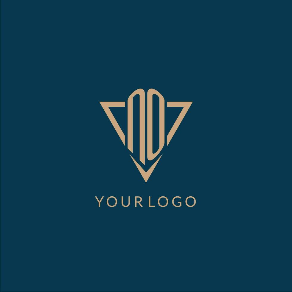 No logo iniciales triángulo forma estilo, creativo logo diseño vector