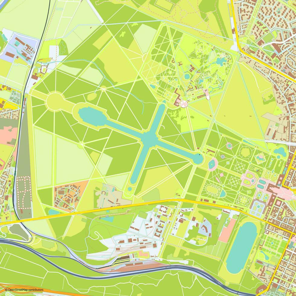 Vector map of Palace of Versailles