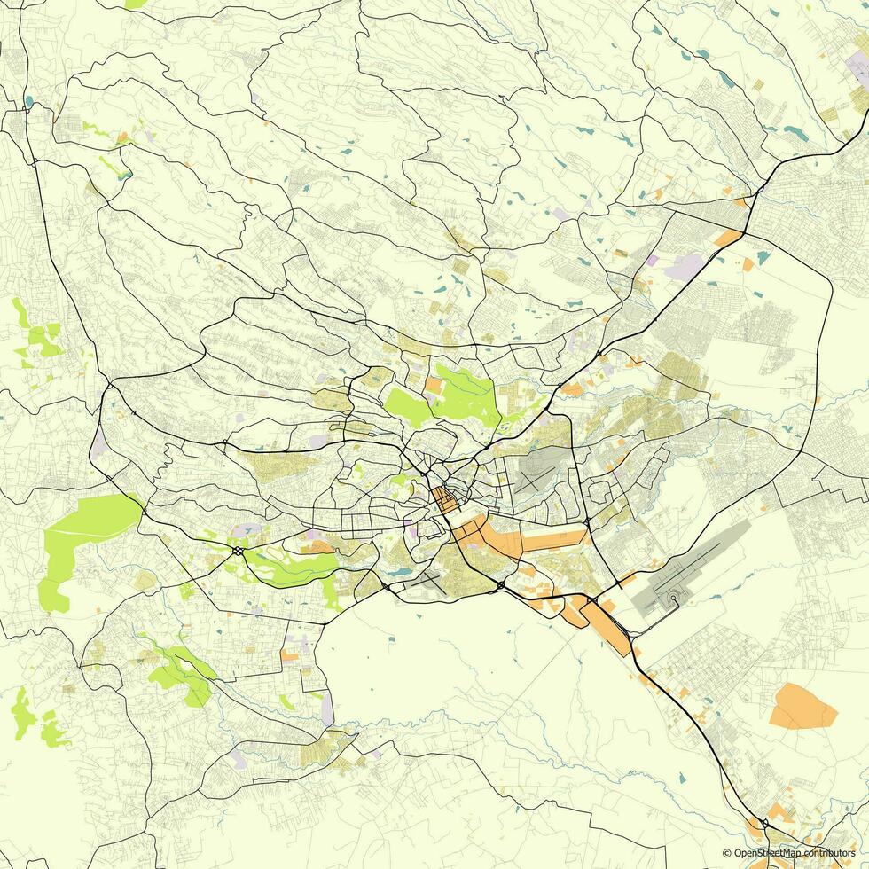 vector ciudad mapa de Nairobi, Kenia