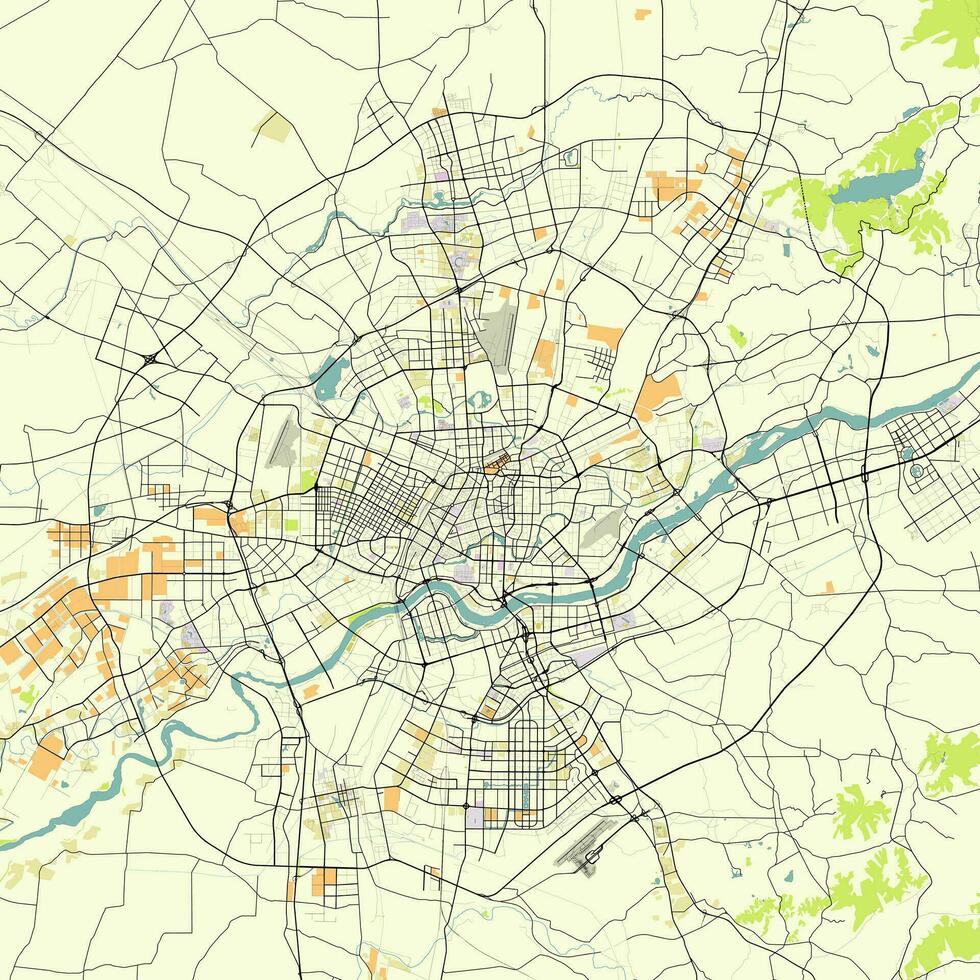 Vector city map of Shenyang Liaoning China