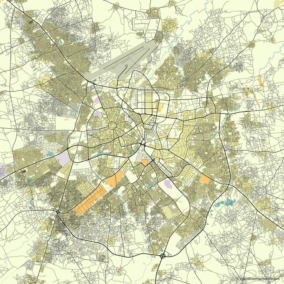 Vector city map of Kano, Nigeria