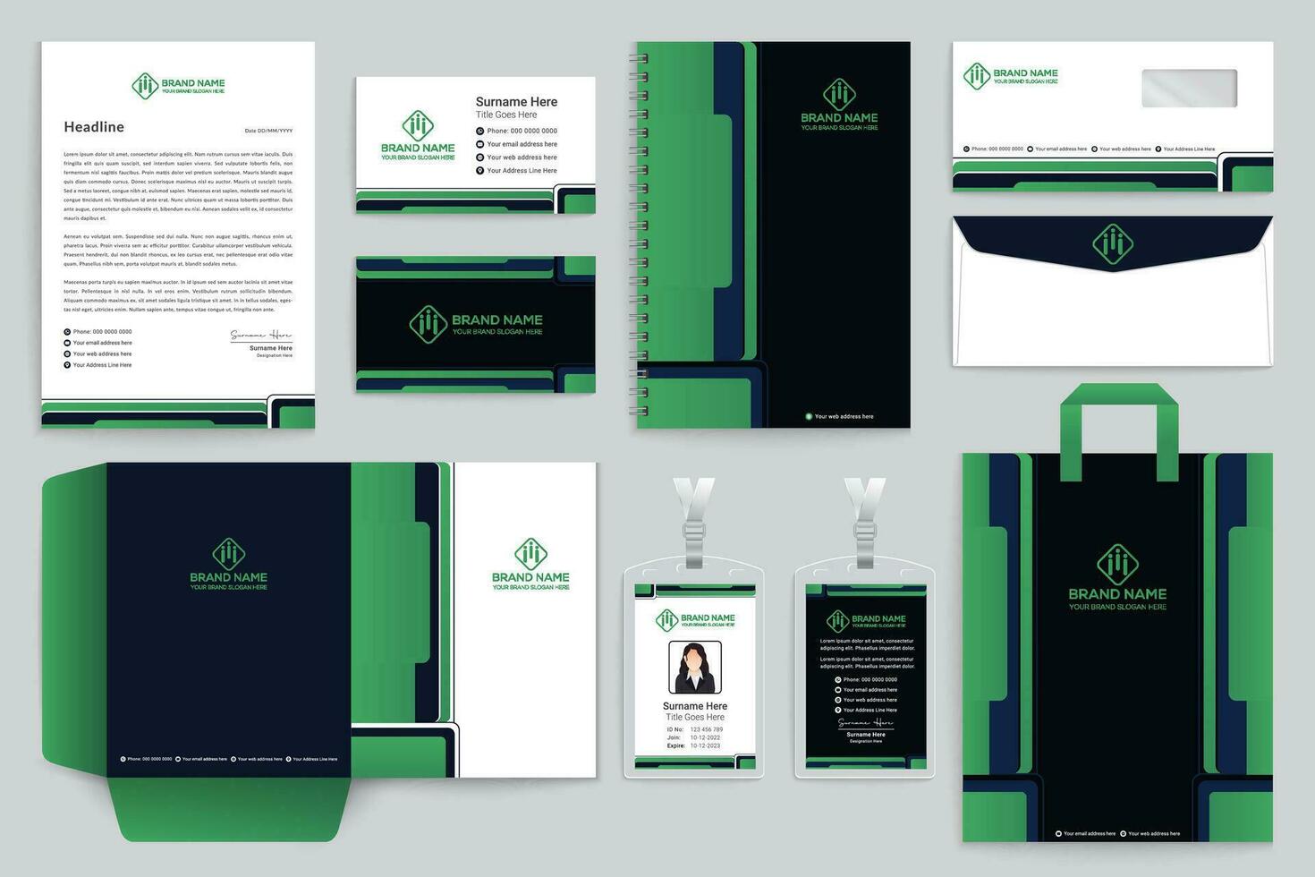 Simple stationery template vector