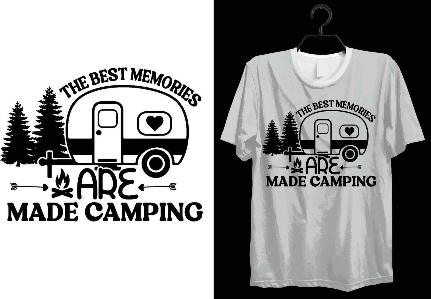 Camping T-shirt Design. Funny Gift Camping T-shirt Design For Camp Lovers. Typography, Custom, Vector t-shirt design. World All Camper T-shirt Design For Adventure.