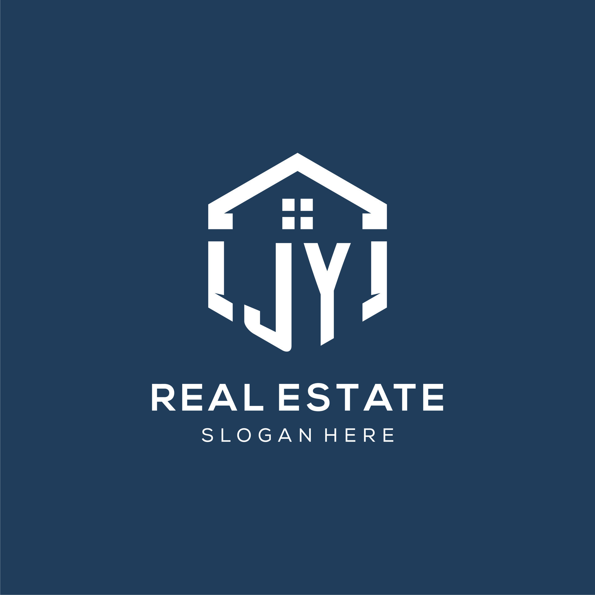Letter JY logo for real estate with hexagon style 27138475 Vector Art