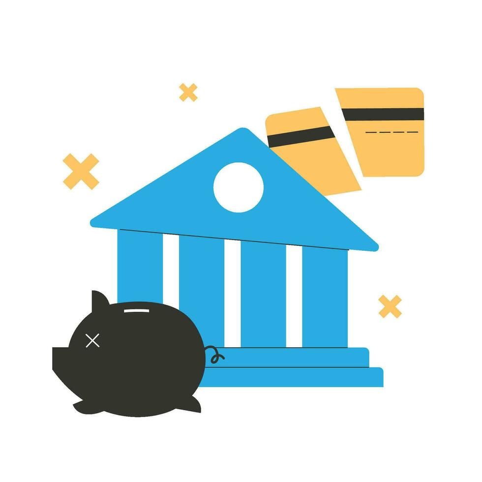 Bankrupt Flat Design vector