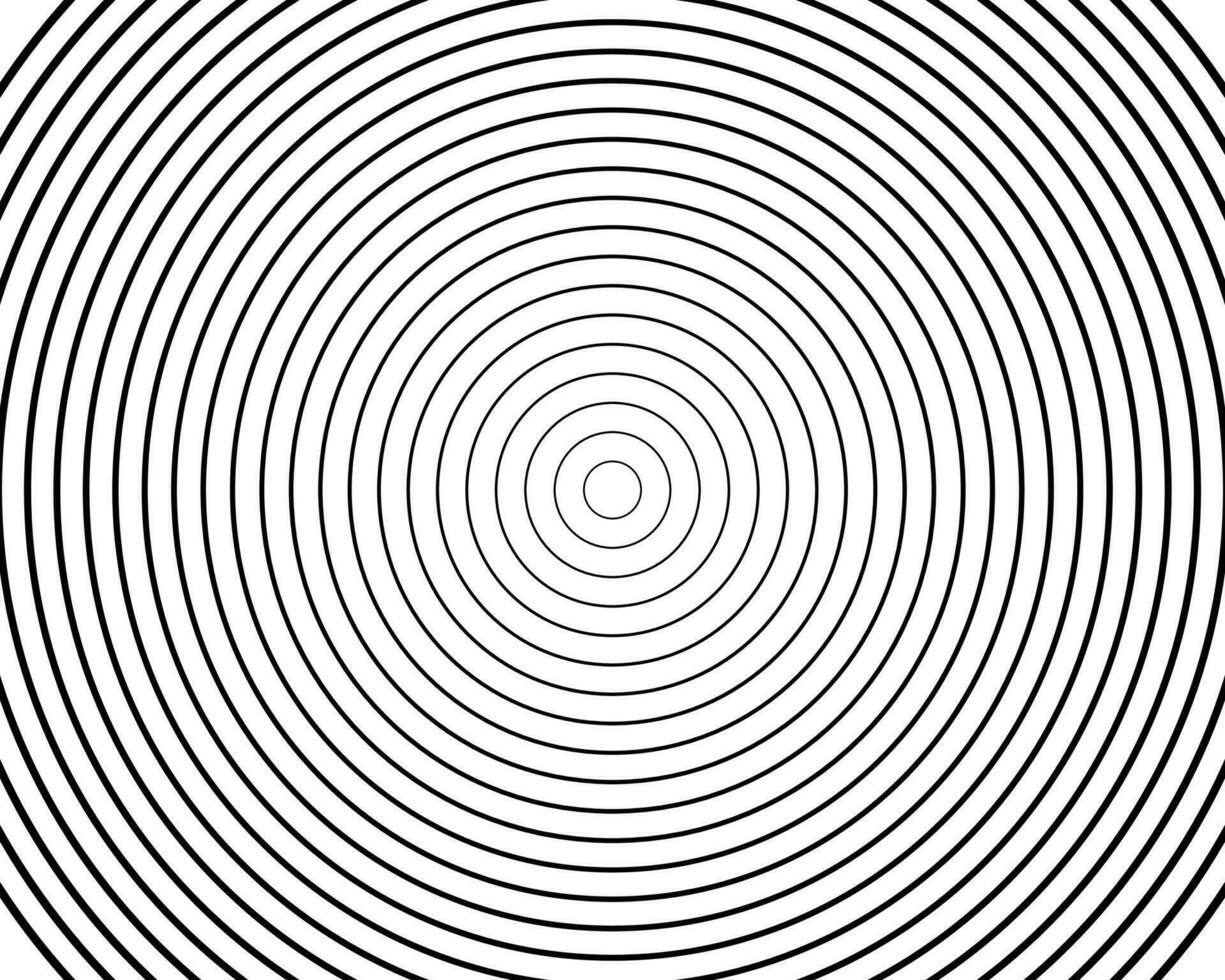 Concentric circle texture elements, spaced concentric circle pattern. vector