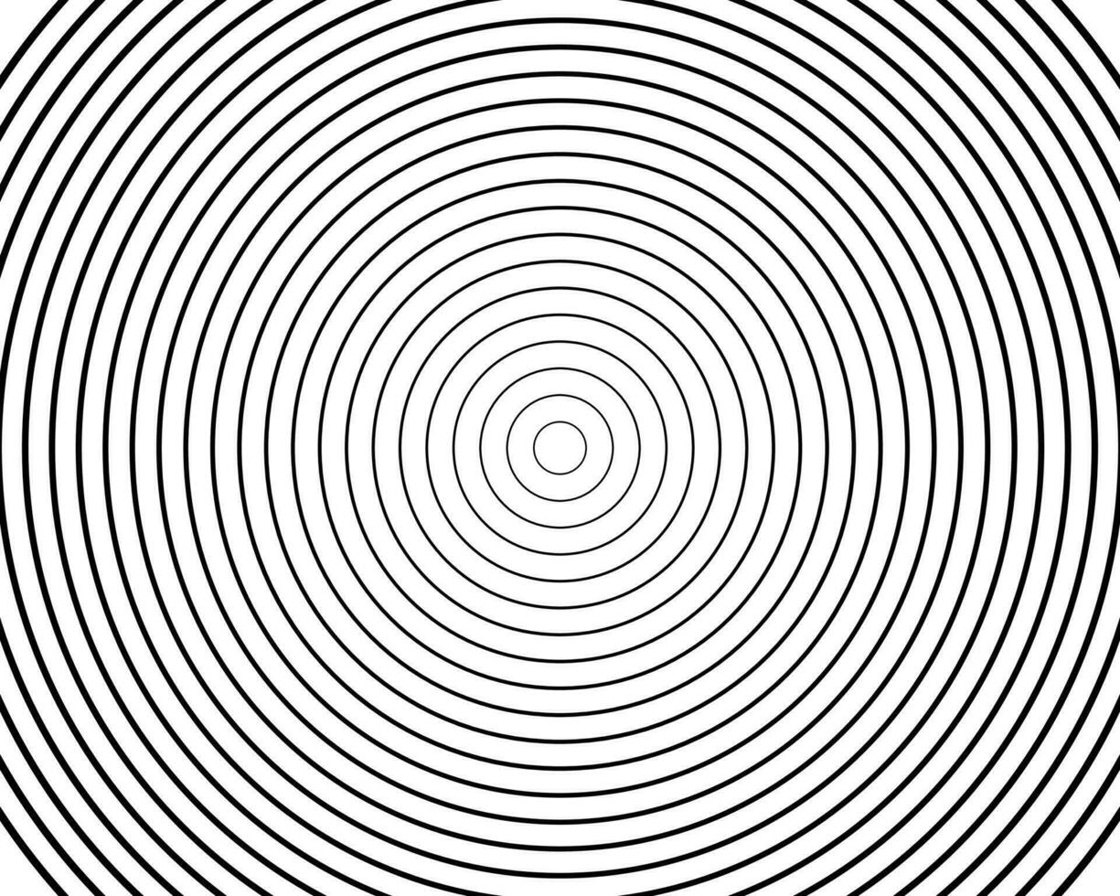 Concentric circle texture elements, spaced concentric circle pattern. vector