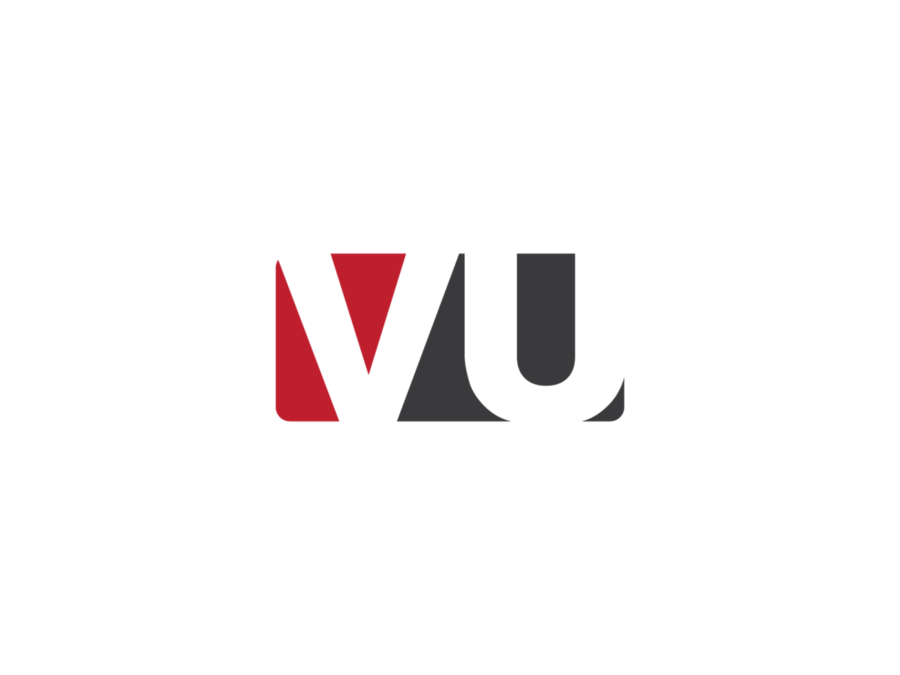 Square Shape Vu Png Logo Icon, Minimalist VU Logo Icon Vector