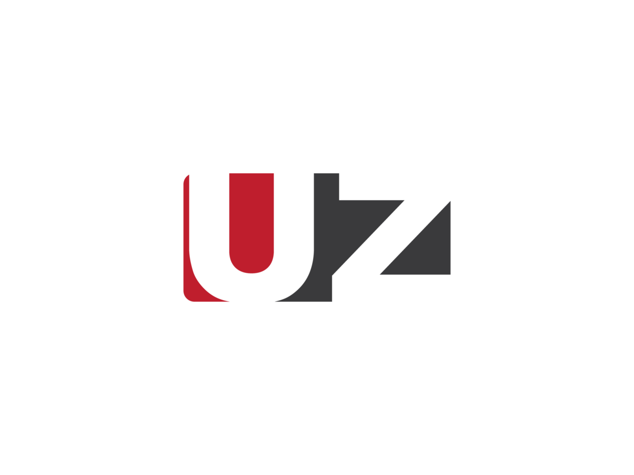 Creative Png Uz Square Logo Icon, stylish Png Shape UZ Logo Letter Design