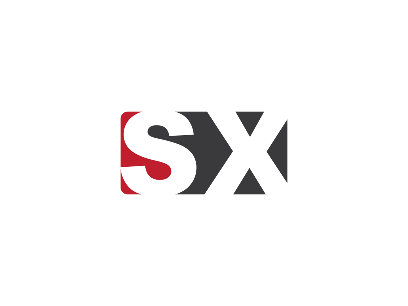 Alphabet Square Sx Logo Image, Creative Shape SX Logo Icon Vector png