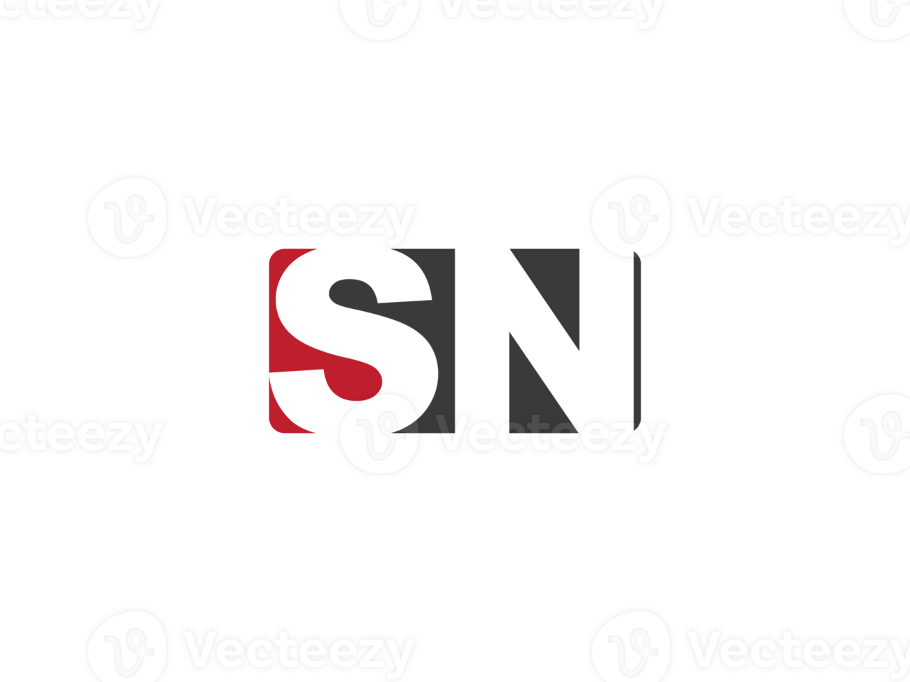 Alphabet Square Sn Logo Image, Creative Shape SN Logo Icon Vector png