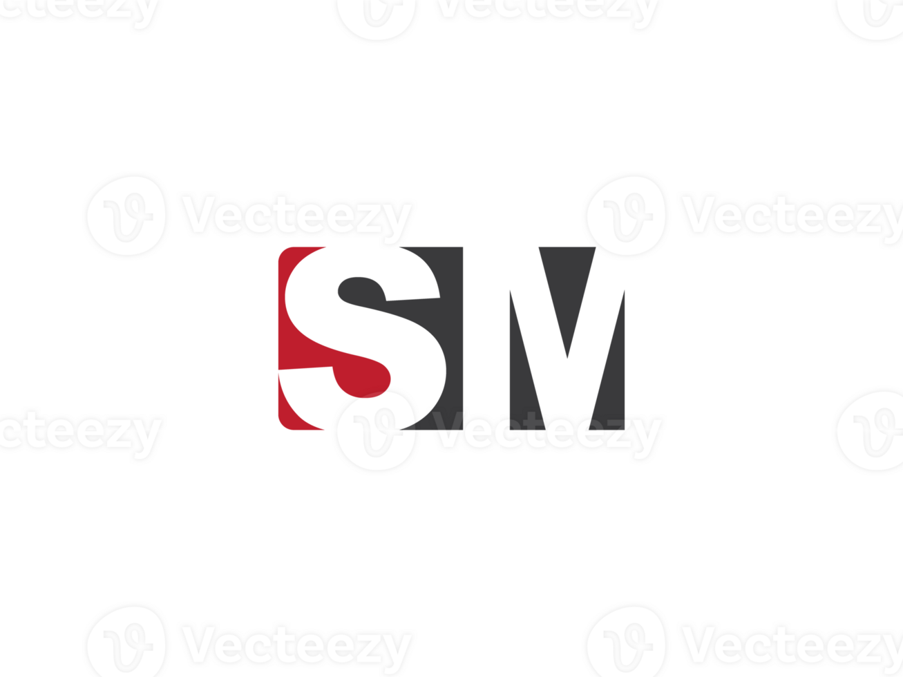 alfabet fyrkant sm logotyp bild, kreativ form sm logotyp ikon vektor png