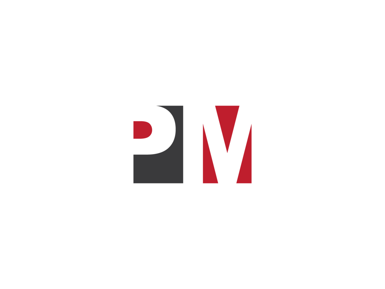 Monogram Square Shape Pm Logo Png , Alphabet PM Logo Letter Vector Icon