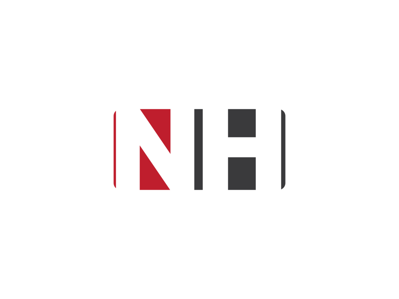 Initial Nh Square Png Logo Image, Creative Shape Letter NH Logo Icon Vector Png