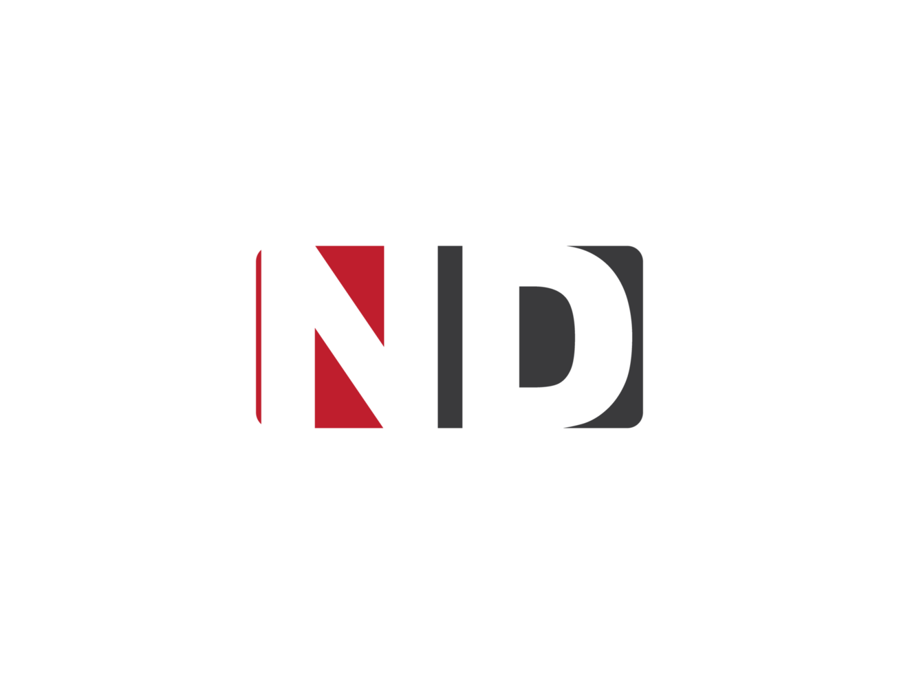 Initial Nd Square Png Logo Image, Creative Shape Letter ND Logo Icon Vector Png