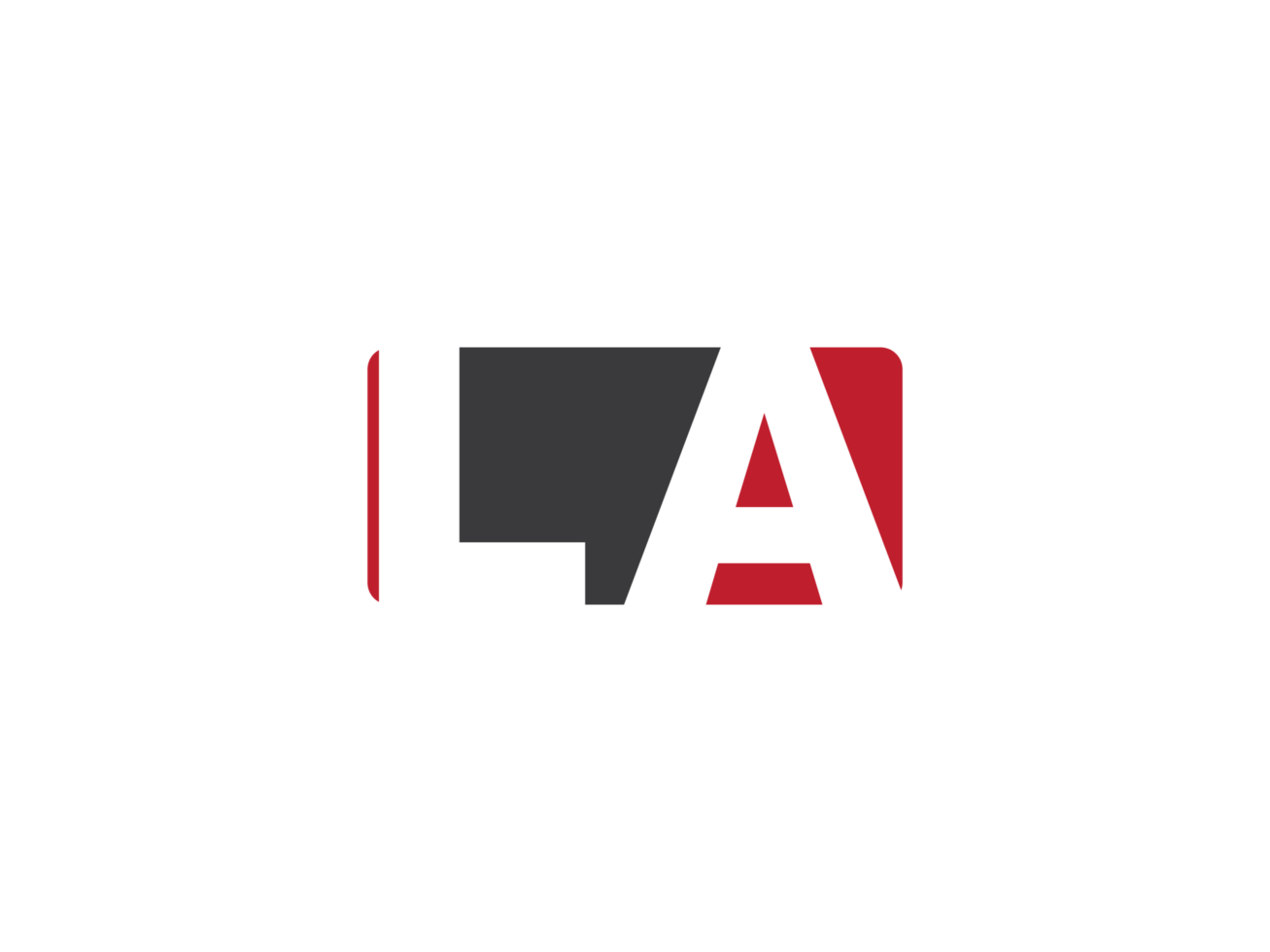 Simple Square Shape La Png Logo Letter Vector, initial LA Logo Icon Design
