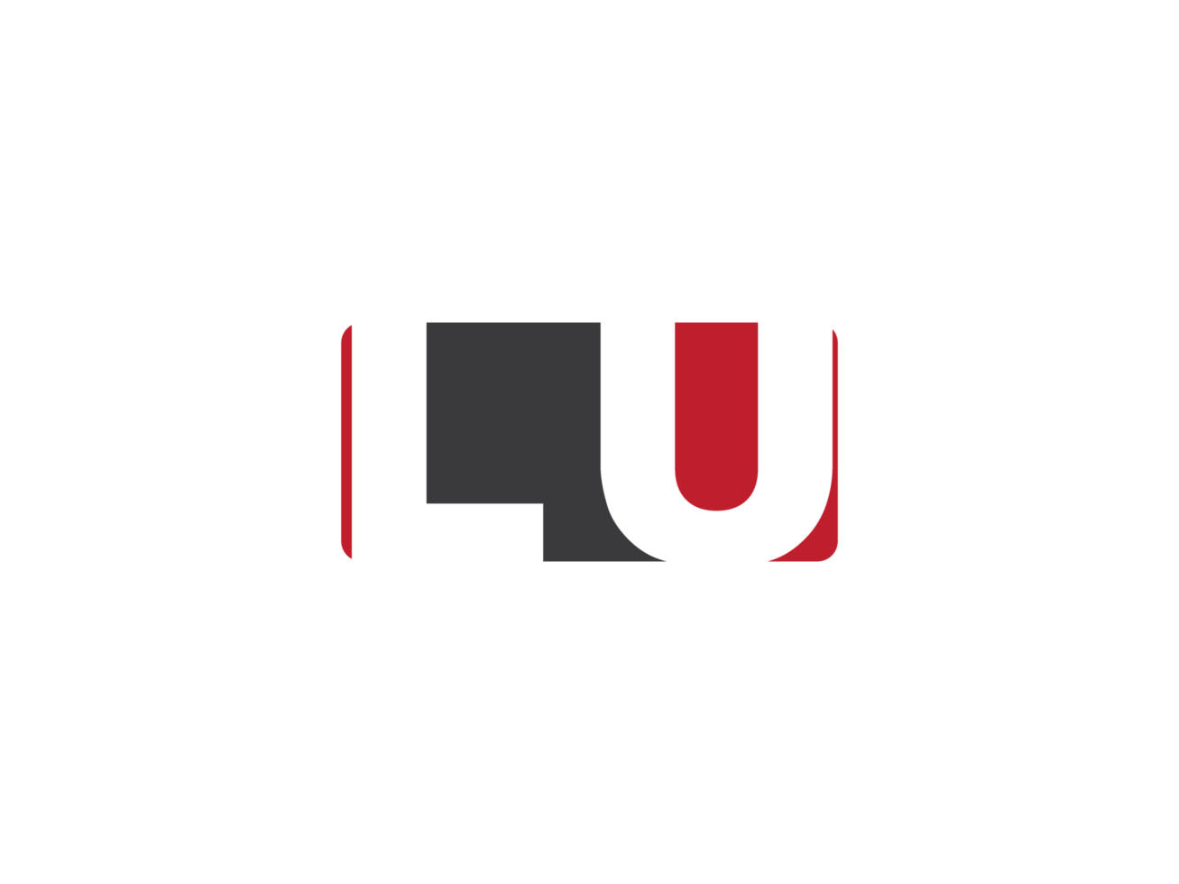 Simple Square Shape Lu Png Logo Letter Vector, initial LU Logo Icon Design