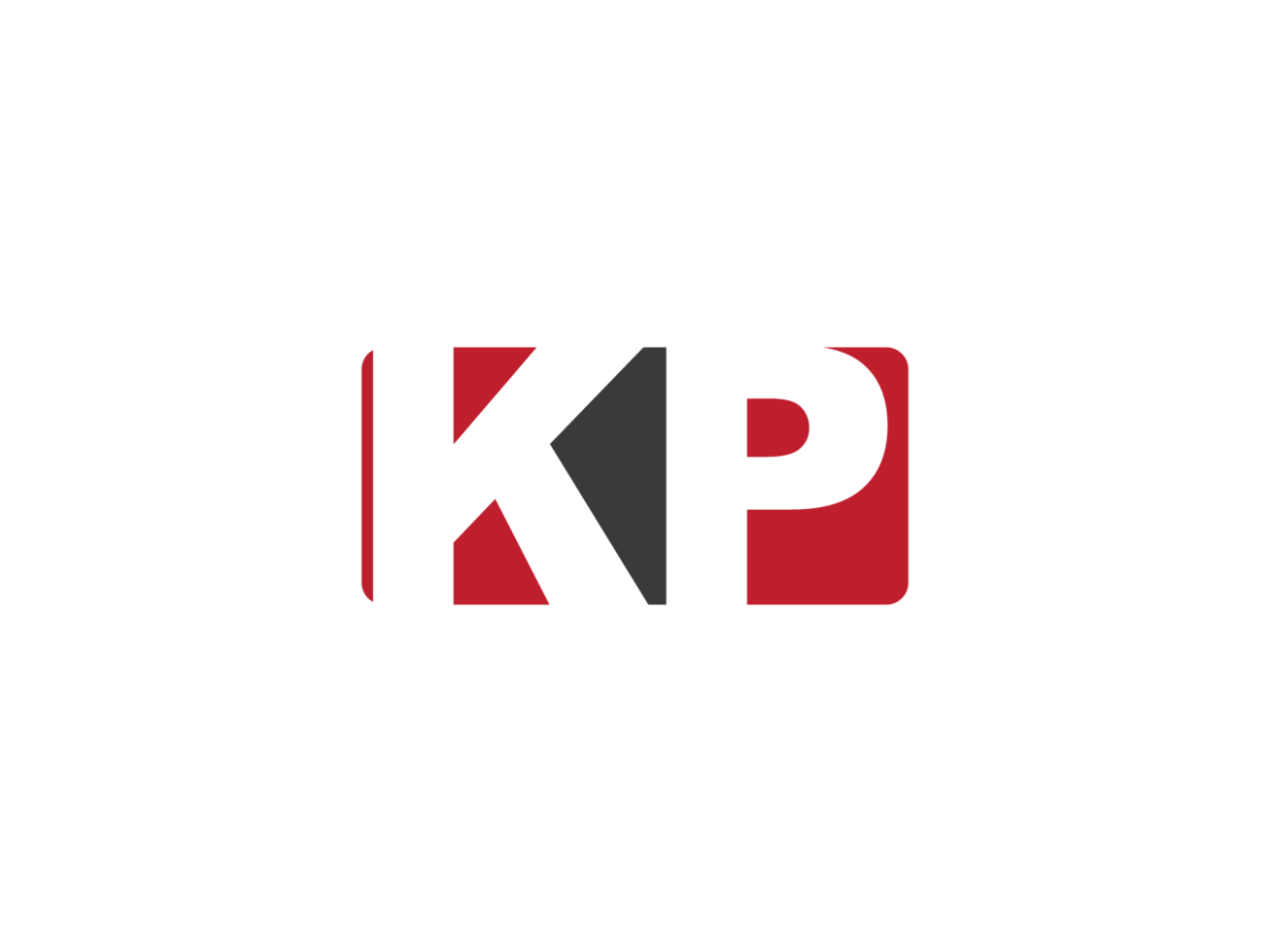 Stylish Png Shape Kp Letter Logo, Typography Square KP Logo Icon Vector ...