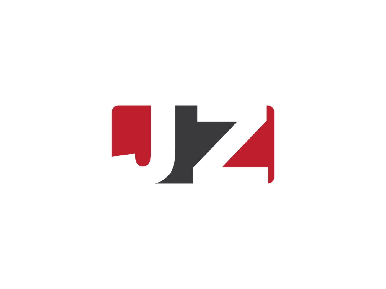 Minimalist Square Png Shape Jz Logo Icon, Alphabet Jz Logo Letter Vector For Shop