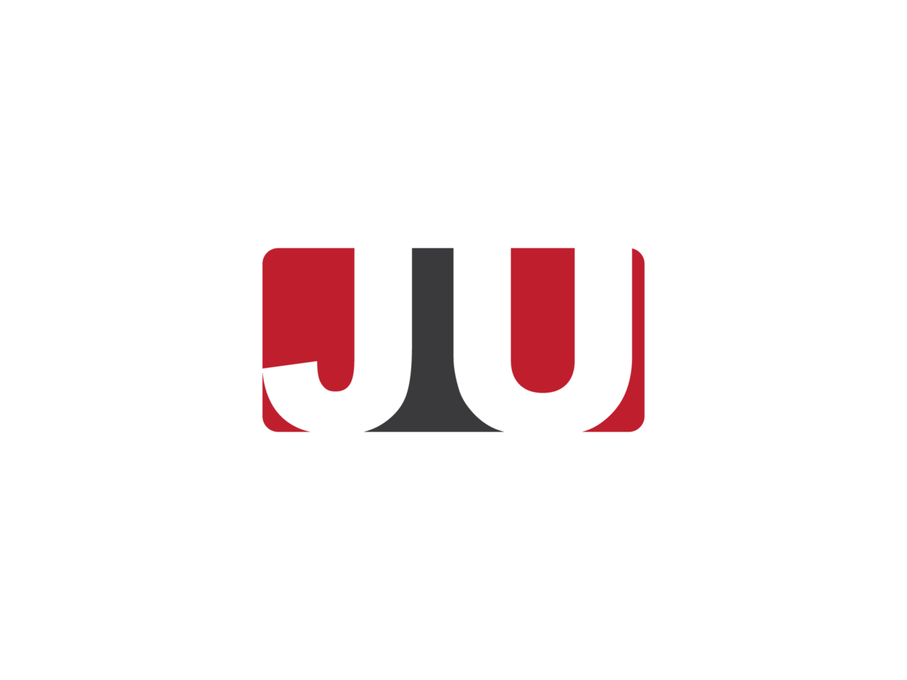 Minimalist Square Png Shape Ju Logo Icon, Alphabet JU Logo Letter Vector For Shop