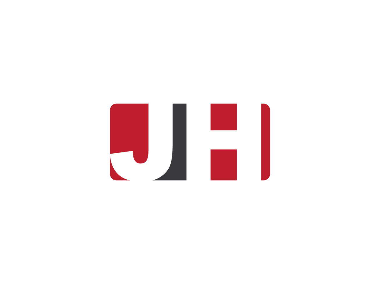 Minimalist Square Png Shape Jh Logo Icon, Alphabet Jh Logo Letter Vector For Shop