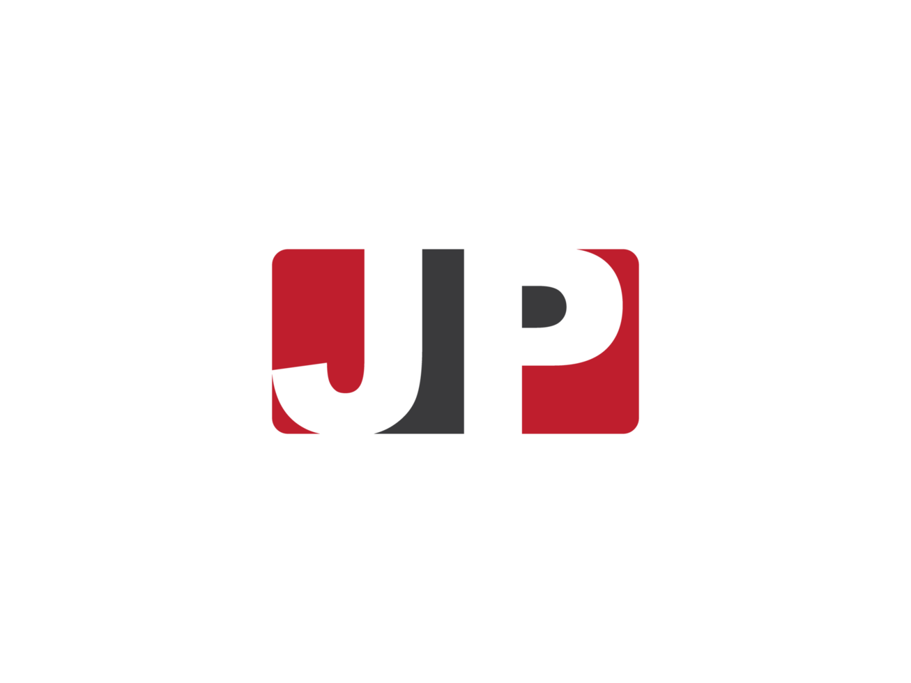 Minimalist Square Png Shape Jp Logo Icon, Alphabet JP Logo Letter Vector For Shop