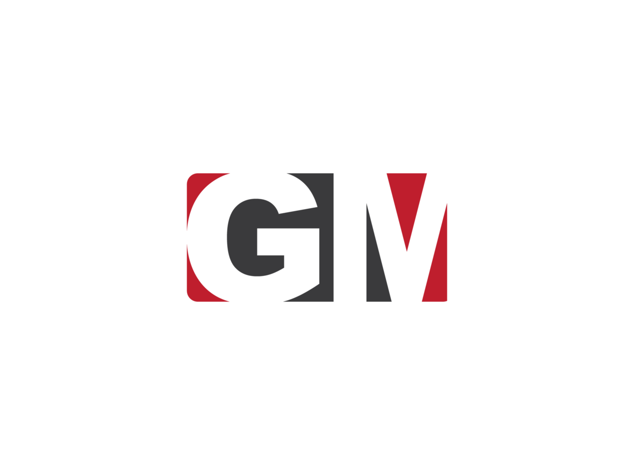 Premium Square Png Shape Gm Logo Icon, Minimalist GM Luxury Png Letter Logo