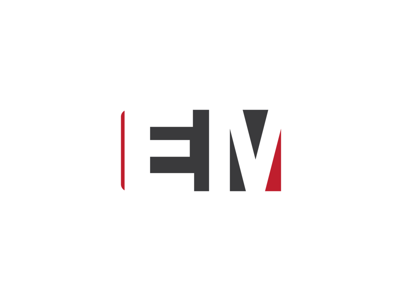 Minimal Em Square Png Shape Logo, Square EM Logo Letter Vector Icon
