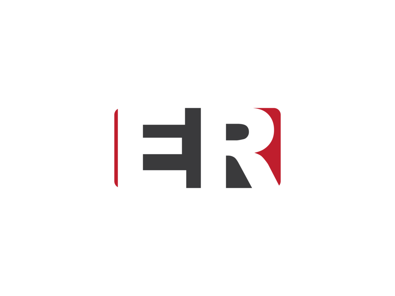 Minimal ER Square Png Shape Logo, Square Er Logo Letter Vector Icon