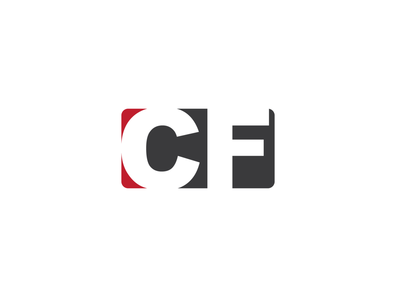Creative Square Shape Cf Logo Png, Monogram Png CF Logo Letter Design