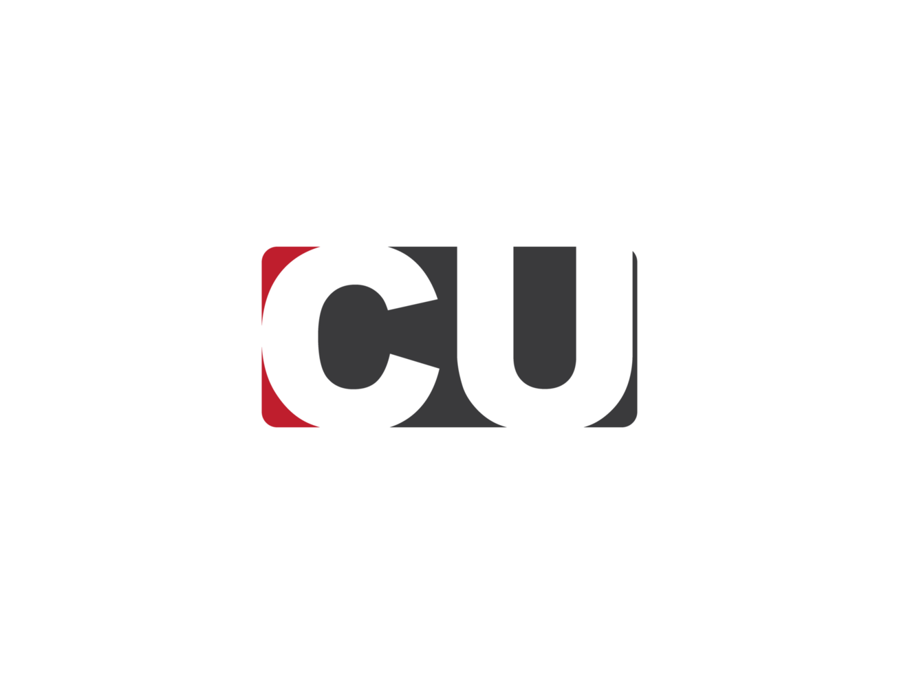 Creative Square Shape Cu Logo Png, Monogram Png CU Logo Letter Design ...