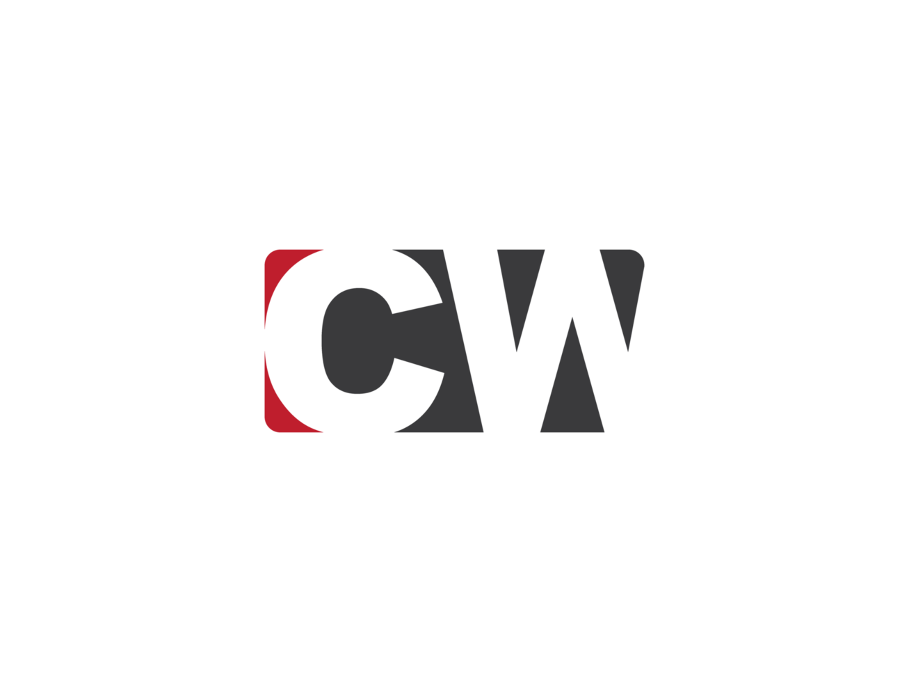 Creative Square Shape Cw Logo Png, Monogram Png CW Logo Letter Design