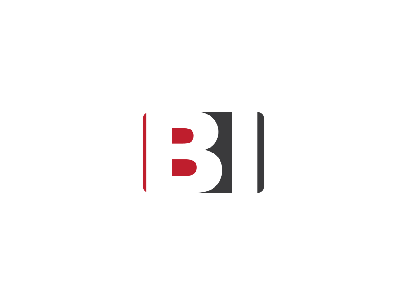 carré forme bi png lettre logo icône, initiale png bi logo vecteur