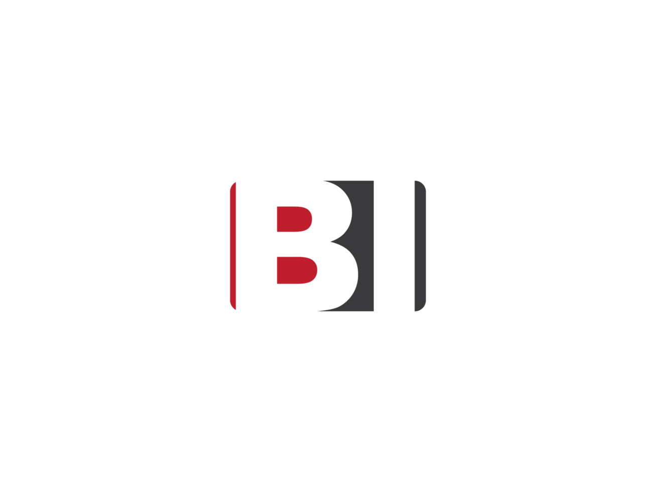 Square Shape Bi Png Letter Logo Icon, Initial Png BI Logo Vector