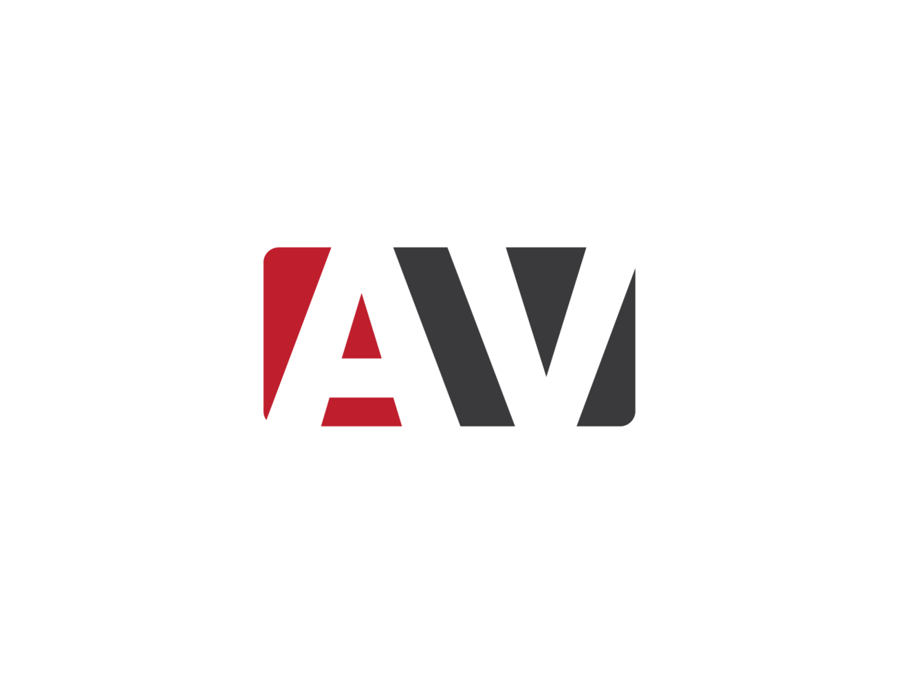 Initial Square Shape Av Png Logo Icon, Unique AV Logo Letter Vector