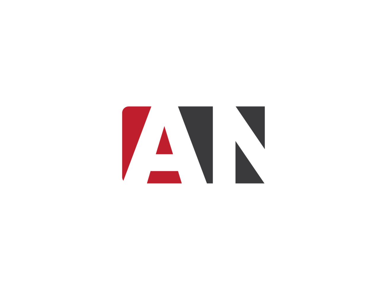 Initial Square Shape An Png Logo Icon, Unique AN Logo Letter Vector