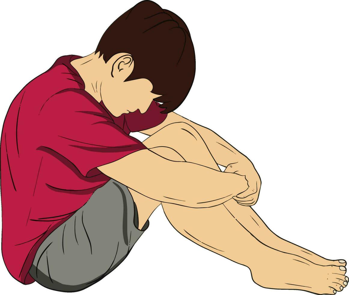 a man in drawing vector Mental disorder and chaos in the human mind, bipolar, disorder, mind, mental