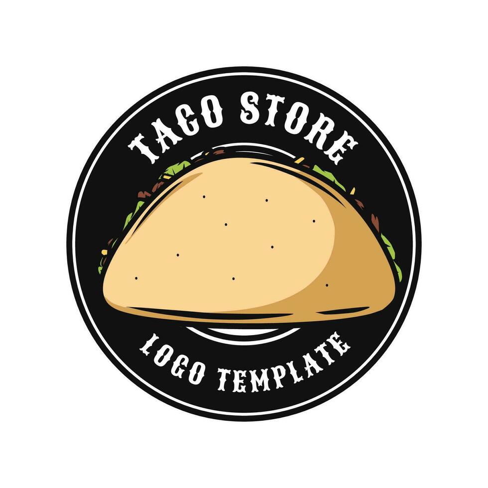 mexicano taco logo modelo diseño vector