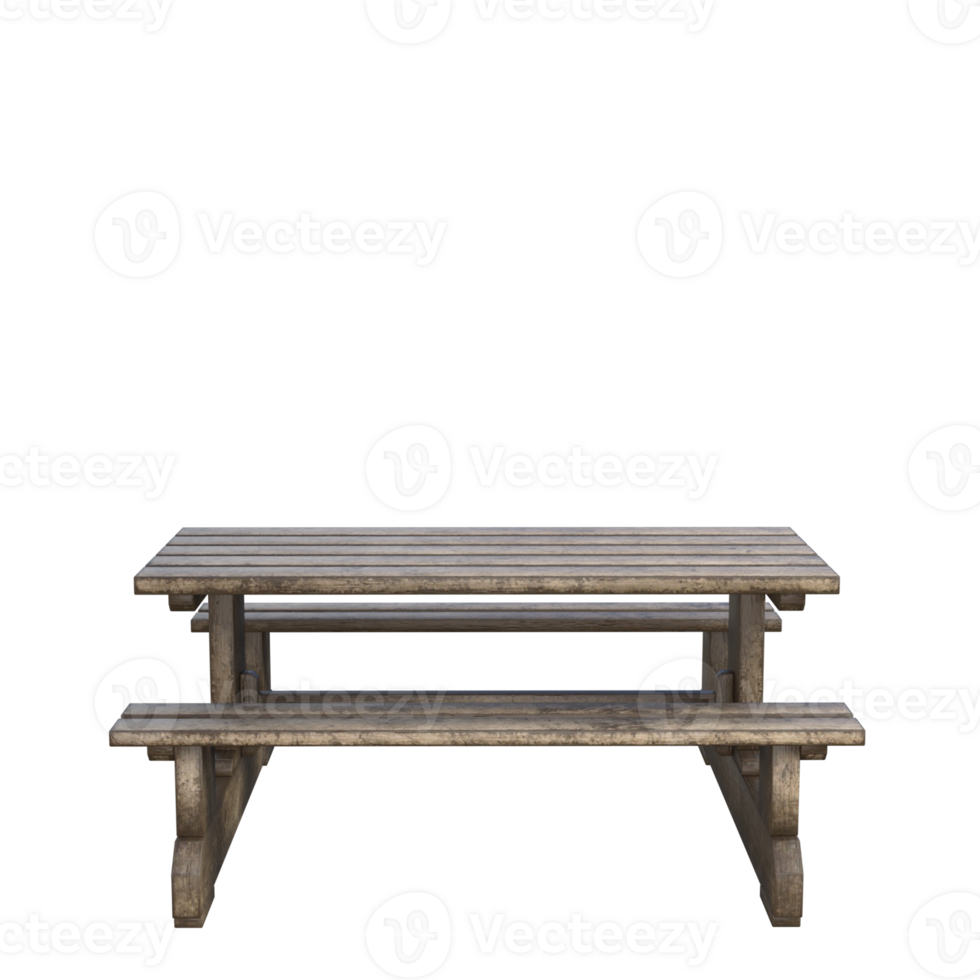 Park bench isolated 3d png